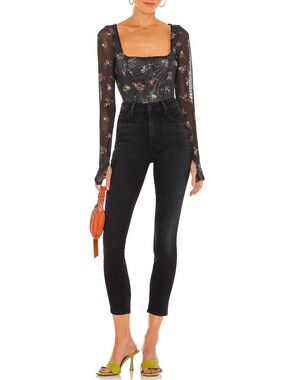 MOTHER high waisted looker ankle jeans 27 encounters at night stretch denim